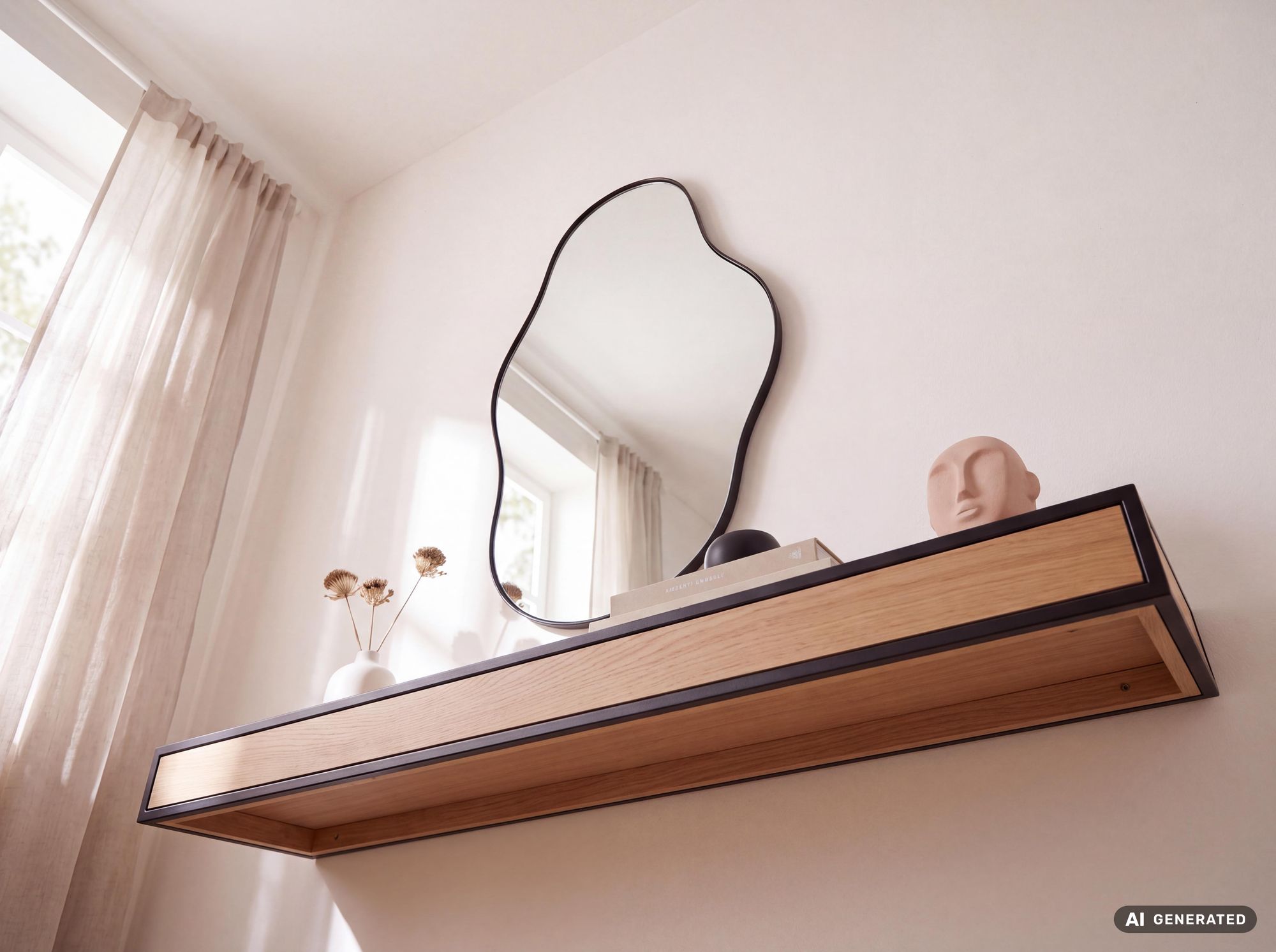 Design Wandspiegel FineBuy in organischer Form 40x80 cm Spiegel Flur Garderobe – Ansicht 4