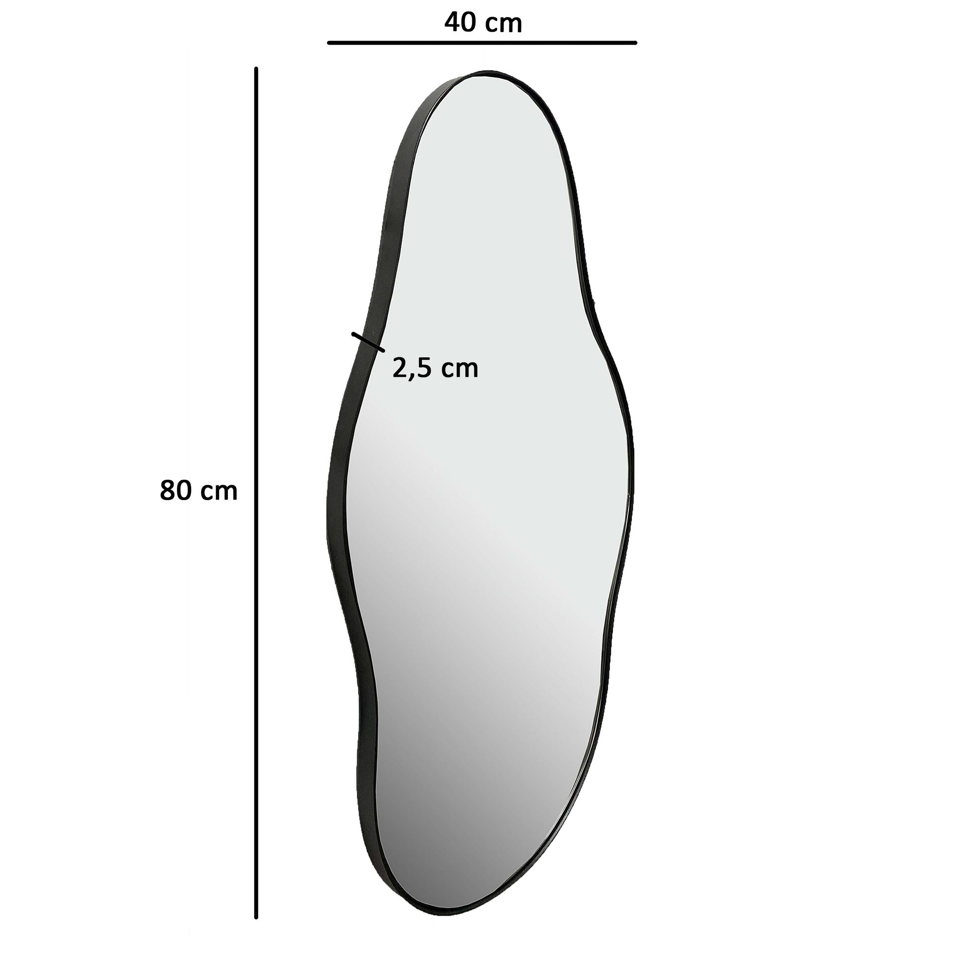 Design Wandspiegel FineBuy in organischer Form 40x80 cm Spiegel Flur Garderobe – Ansicht 3