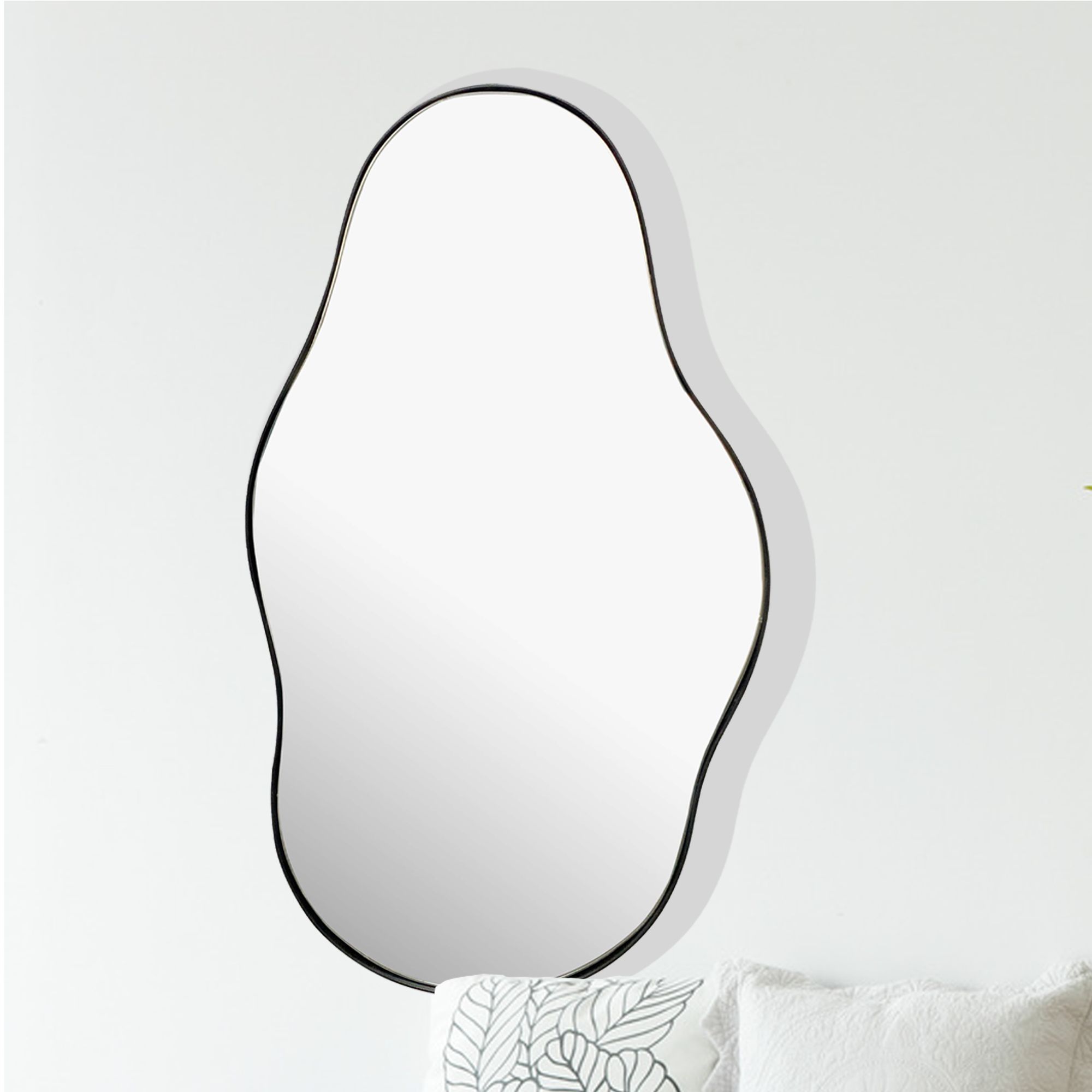 Design Wandspiegel FineBuy in organischer Form 40x80 cm Spiegel Flur Garderobe – Ansicht 1