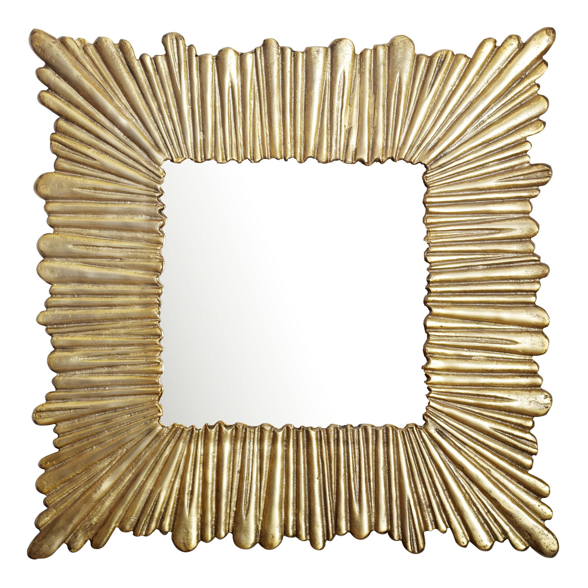 Wandspiegel FineBuy Flurspiegel Quadratisch 75 cm Spiegel Gold Hängespiegel – Ansicht 6