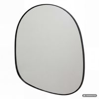 Design Wandspiegel organische Form 53x60cm moderner Spiegel asymmetrisch schwarz – Ansicht 6