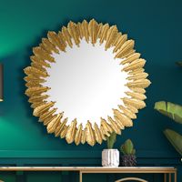 Wandspiegel FineBuy Flurspiegel Federn Metall 68 cm Spiegel Flur Hängespiegel – Ansicht 1