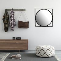Wandspiegel FineBuy Flurspiegel Rund Metall 54x54 cm Spiegel Hängespiegel – Ansicht 2
