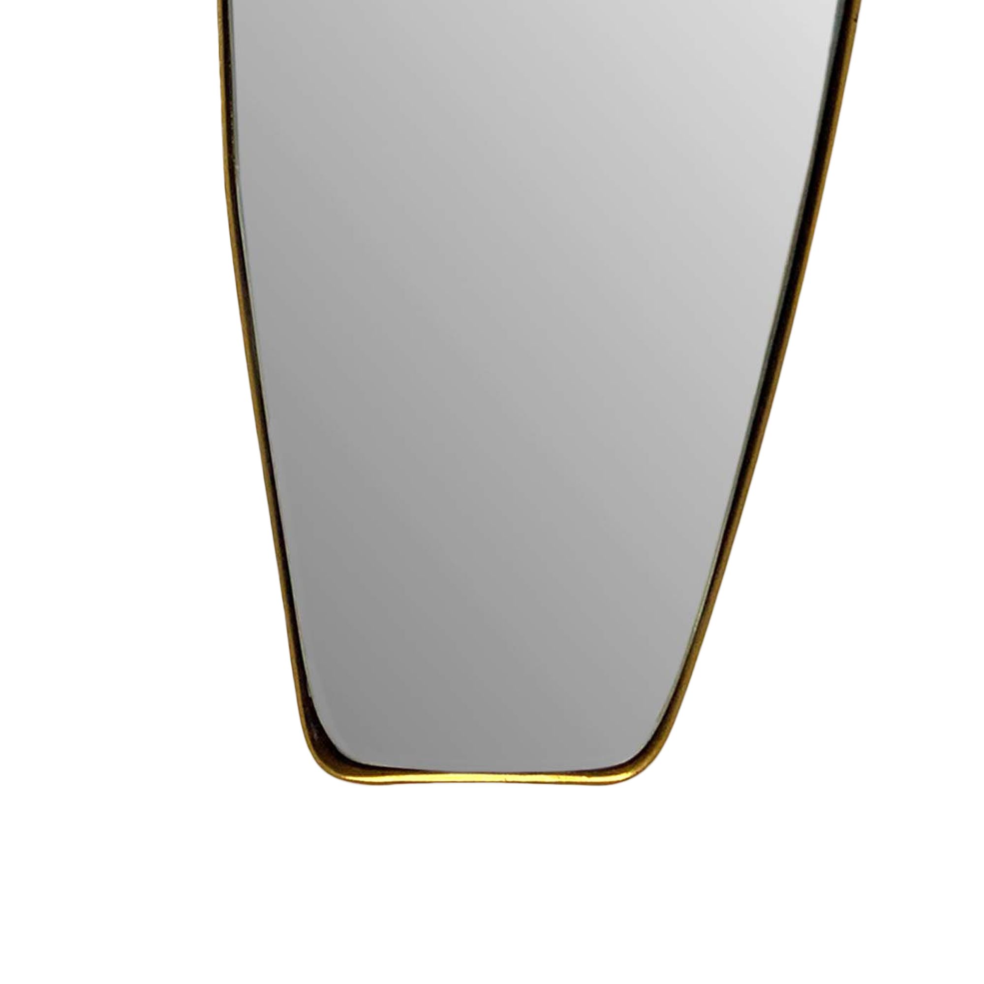 Design Wandspiegel organische Form 90 cm moderner Spiegel asymmetrisch gold – Ansicht 5