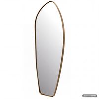 Design Wandspiegel organische Form 90 cm moderner Spiegel asymmetrisch gold – Ansicht 6