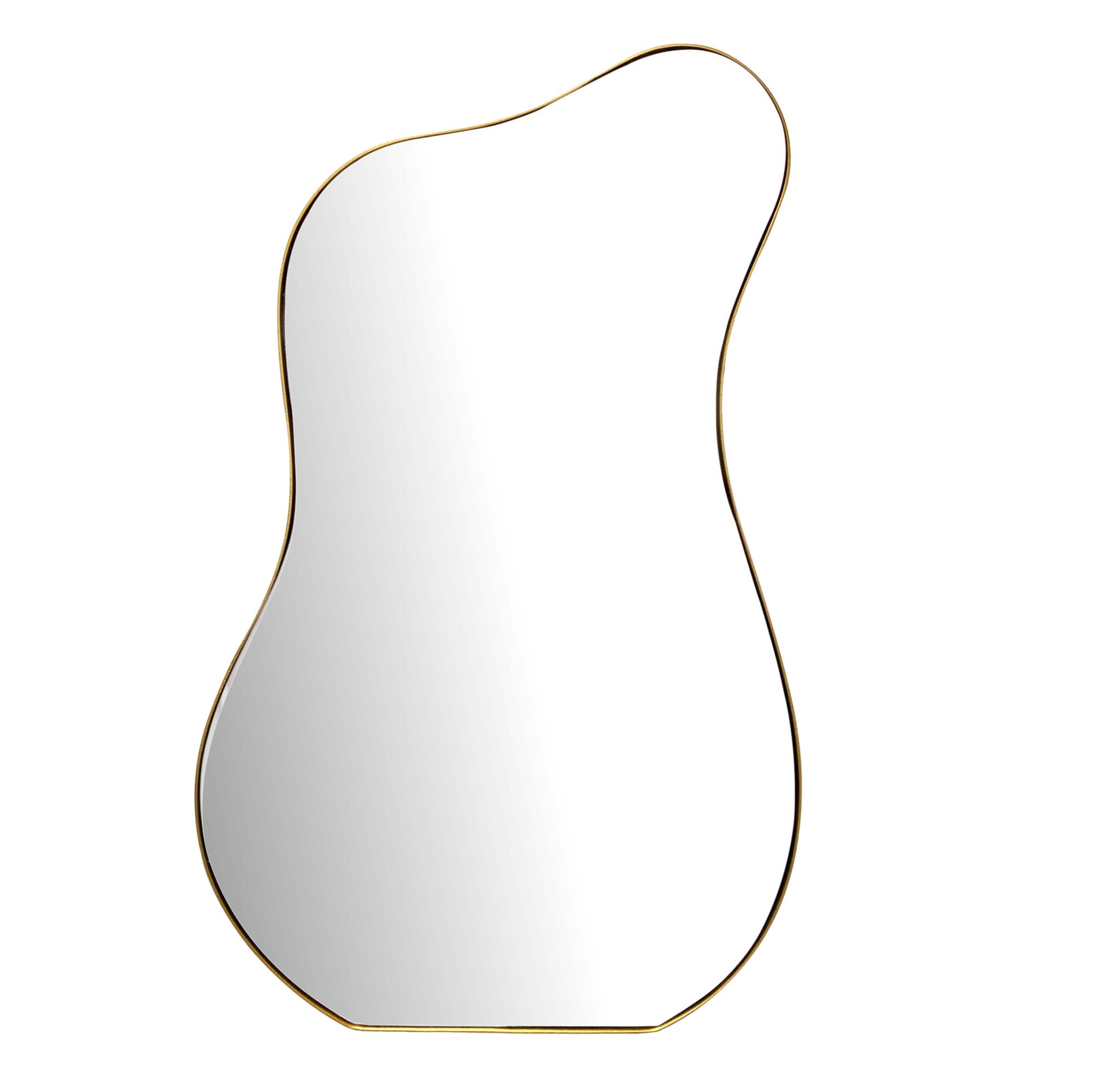 Design Wandspiegel organische Form 100 cm moderner Spiegel asymmetrisch gold – Ansicht 6