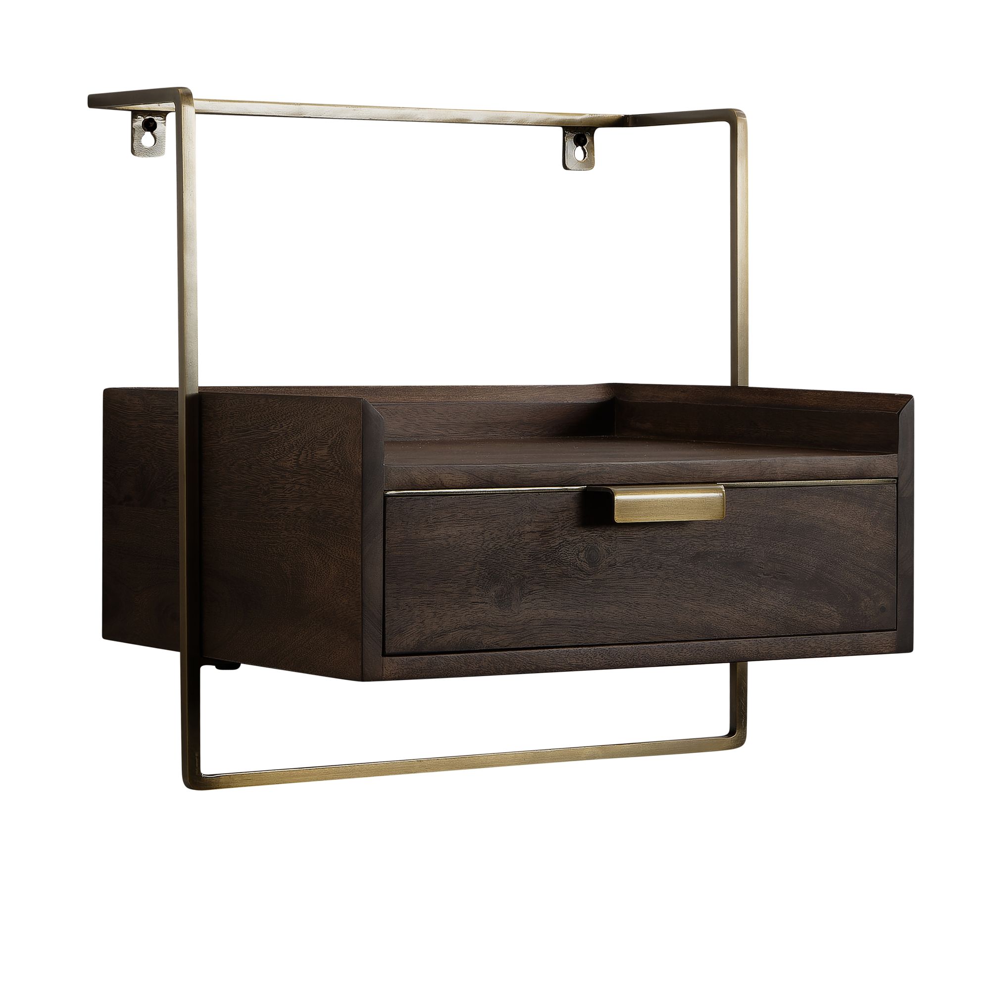 Nachtkonsole Wandmontage Schublade schwebender Nachttisch Wandboard Stauraum – Ansicht 6