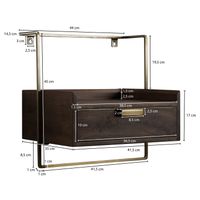 Nachtkonsole Wandmontage Schublade schwebender Nachttisch Wandboard Stauraum – Ansicht 3