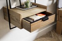 Nachtkonsole Wandmontage Schublade schwebender Nachttisch Wandboard Stauraum – Ansicht 5