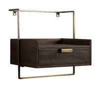 Nachtkonsole Wandmontage Schublade schwebender Nachttisch Wandboard Stauraum – Ansicht 6