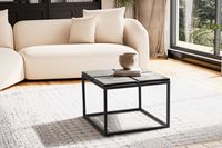 Couchtisch FineBuy Sofatisch Glas 58x58 cm Wohnzimmertisch Tisch Quadratisch – Ansicht 2