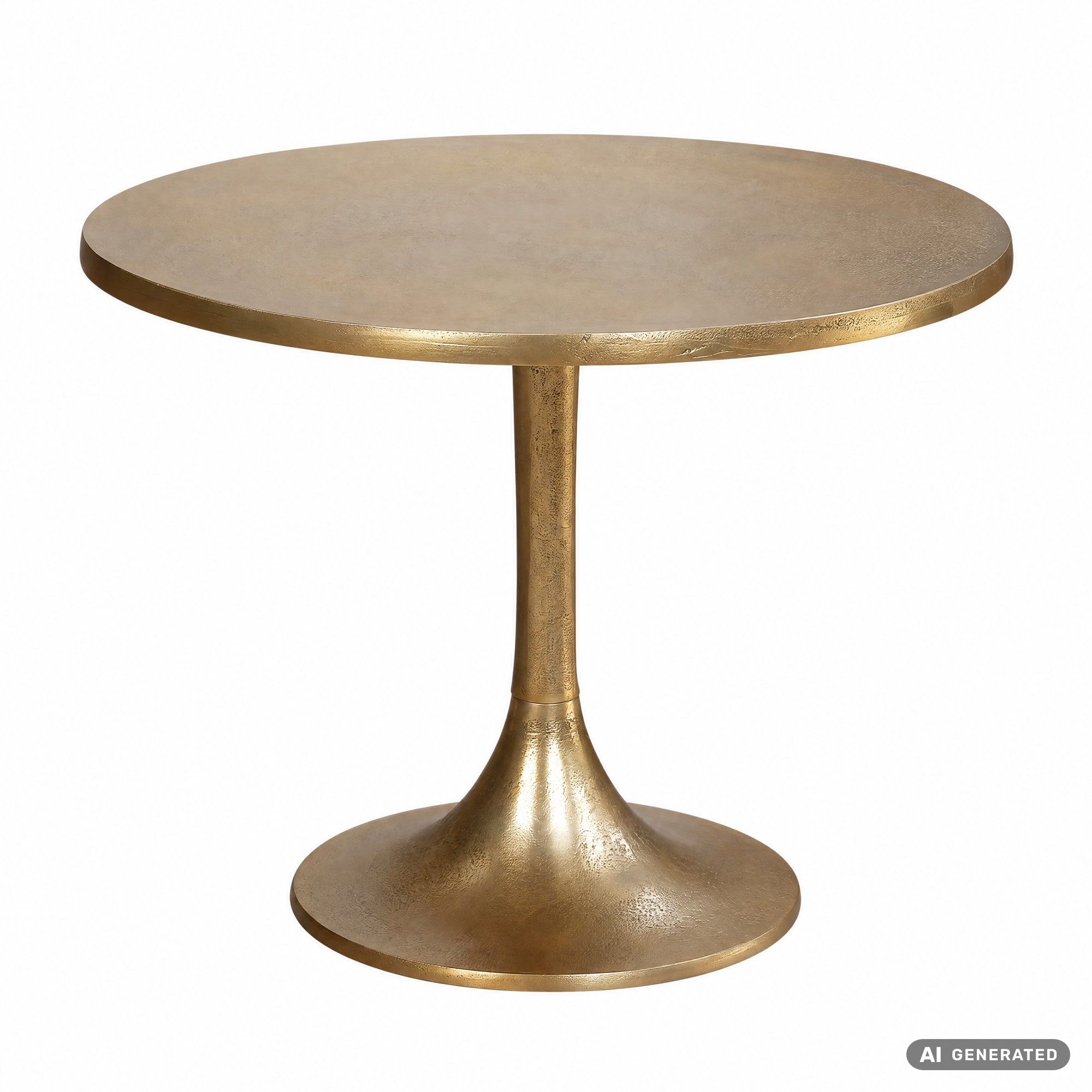 Couchtisch FineBuy Sofatisch Metall Gold Ø 60 cm Tisch Wohnzimmertisch Rund – Ansicht 6