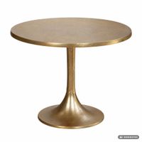 Couchtisch FineBuy Sofatisch Metall Gold Ø 60 cm Tisch Wohnzimmertisch Rund – Ansicht 6