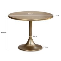 Couchtisch FineBuy Sofatisch Metall Gold Ø 60 cm Tisch Wohnzimmertisch Rund – Ansicht 3