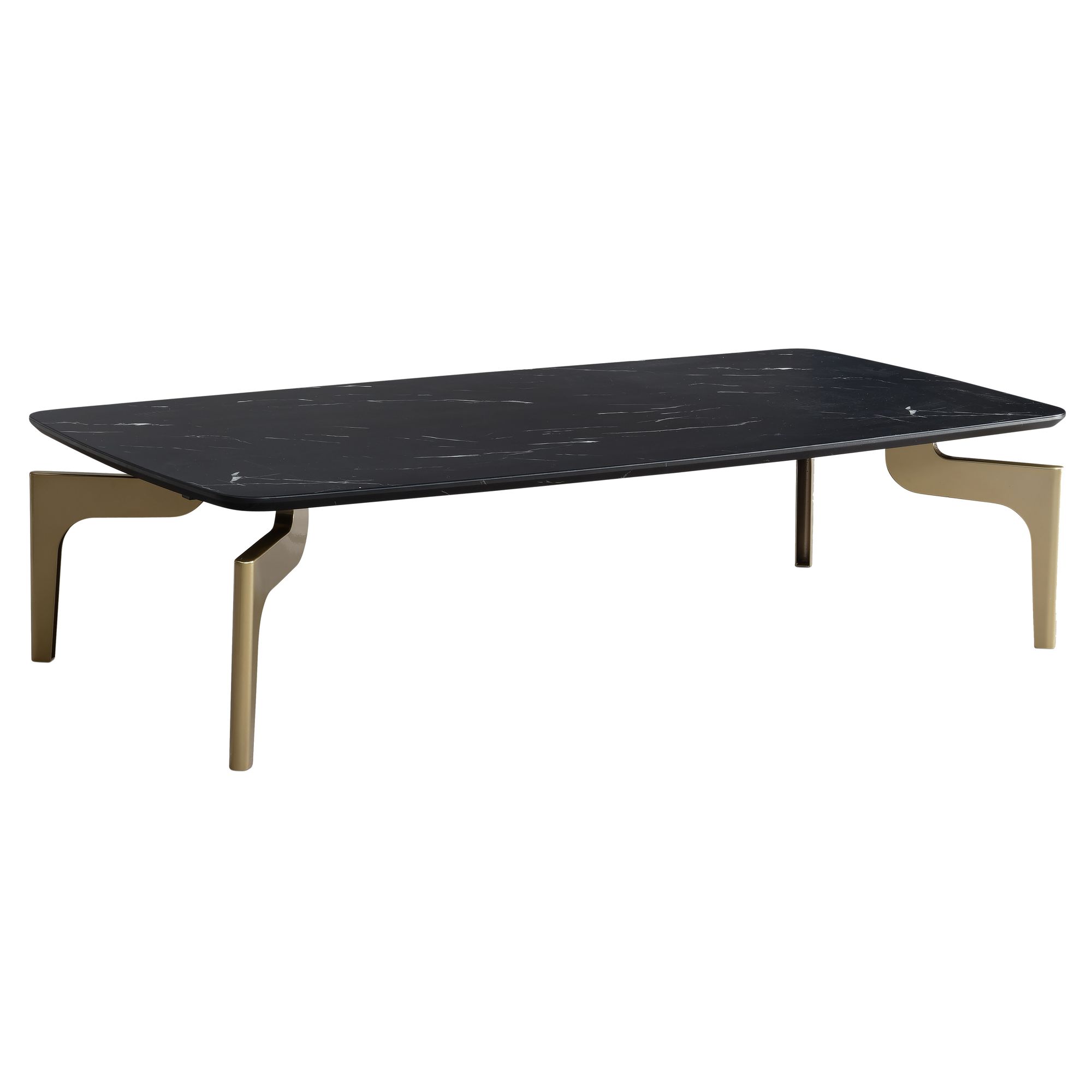 Couchtisch FineBuy Wohnzimmertisch Marmor Optik Schwarz Sofatisch 120 cm Tisch – Ansicht 6