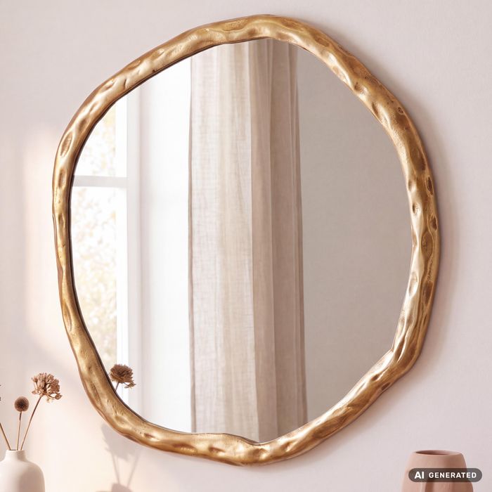 Wandspiegel FineBuy Flurspiegel Asymmetrisch 60 cm Spiegel Flur Hängespiegel