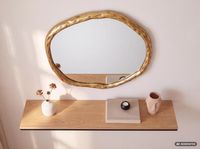 Wandspiegel FineBuy Flurspiegel Asymmetrisch 60 cm Spiegel Flur Hängespiegel – Ansicht 4