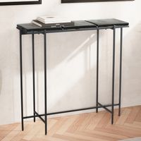 Konsolentisch FineBuy Anrichte 90 cm Ablagetisch Flurtisch Glas Metall Modern – Ansicht 1