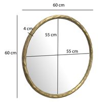 Wandspiegel FineBuy Flurspiegel Rund Metall 60 cm Spiegel Flur Hängespiegel – Ansicht 3