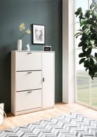 Schuhschrank FineBuy Schuhkipper Garderobe Weiß Schuhkommode Flurschrank Modern – Ansicht 4