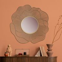 Wandspiegel FineBuy Flurspiegel Rose Metall 77 cm Spiegel Flur Hängespiegel – Ansicht 1