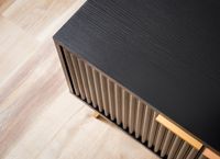 Lowboard FineBuy TV Schrank 150 cm Schwarz Türen Fernsehkommode Eiche Modern – Ansicht 5