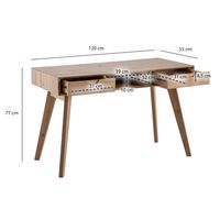 Schreibtisch FineBuy Bürotisch Eiche 120 cm Computertisch Tisch mit Schubladen – Ansicht 3