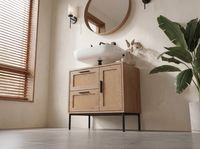 Waschbeckenunterschrank FineBuy Badschrank 60x60x40cm Bad Unterschrank Schublade – Ansicht 7