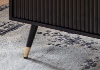 Couchtisch FineBuy Sofatisch 110x60 cm Schwarz Eiche Wohnzimmertisch Stauraum – Ansicht 5