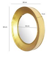 Wandspiegel FineBuy Flurspiegel Rund Metall 60 cm Spiegel Flur Hammerschlag – Ansicht 3