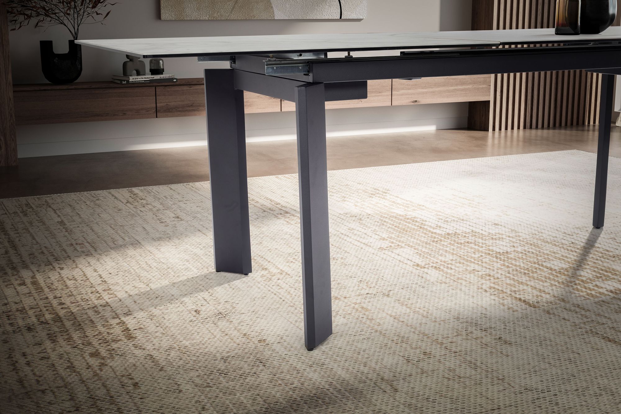 FineBuy Ausziehbarer Design Esstisch 180 - 240 cm Glas Keramik Keramiktisch Esszimmertisch – Ansicht 5