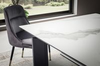 FineBuy Ausziehbarer Design Esstisch 180 - 240 cm Glas Keramik Keramiktisch Esszimmertisch – Ansicht 4