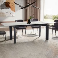 FineBuy Ausziehbarer Design Esstisch 180 - 240 cm Glas Keramik Keramiktisch Esszimmertisch – Ansicht 1