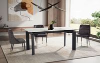 FineBuy Ausziehbarer Design Esstisch 180 - 240 cm Glas Keramik Keramiktisch Esszimmertisch – Ansicht 2