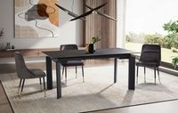 FineBuy Ausziehbarer Design Esstisch 180 - 240 cm Glas Keramik Keramiktisch Esszimmertisch – Ansicht 4