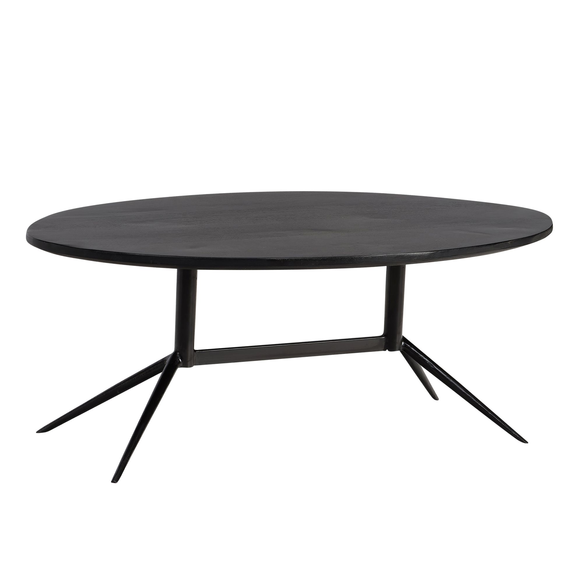 Couchtisch FineBuy Wohnzimmertisch Massivholz 90 cm Sofatisch Tisch Oval Modern – Ansicht 6