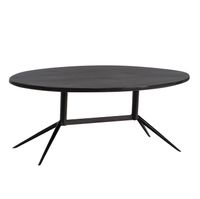 Couchtisch FineBuy Wohnzimmertisch Massivholz 90 cm Sofatisch Tisch Oval Modern – Ansicht 6