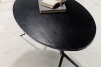 Couchtisch FineBuy Wohnzimmertisch Massivholz 90 cm Sofatisch Tisch Oval Modern – Ansicht 4