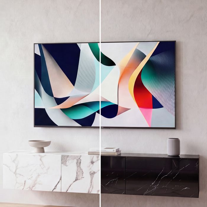 FineBuy Lowboard Hängend Marmor-Optik 160x30x30 cm TV-Schrank, Design Fernsehtisch mit Klapptüren Modern, Fernsehschrank Wand, TV-Kommode Fernsehkommode zum Aufhängen