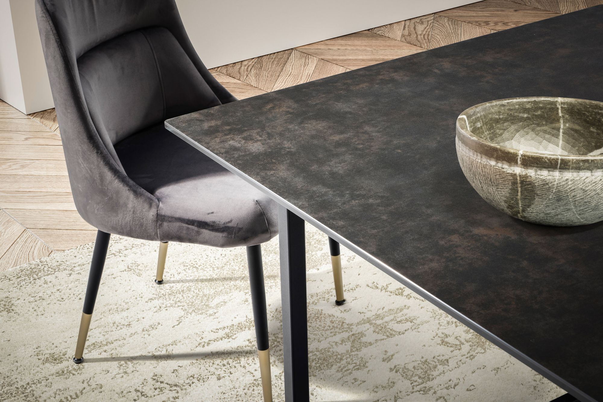 FineBuy Design Esstisch Keramik Glas 180 x 90 cm Keramiktisch Esszimmertisch