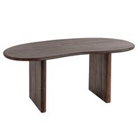 Esszimmertisch FineBuy Esstisch 180 cm Holz Dunkelbraun Küchentisch Nierenform – Ansicht 6