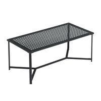 WOHNLING Couchtisch Glas Metall Schwarz 100 cm Wohnzimmertisch Rechteckig Modern – Ansicht 6