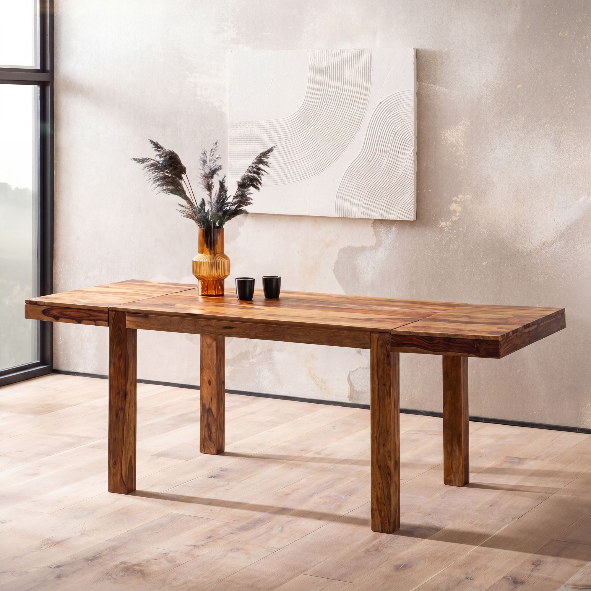 Esszimmertisch Erweiterbar FineBuy Esstisch 120 - 200 cm Holz Massiv Küchentisch – Ansicht 1