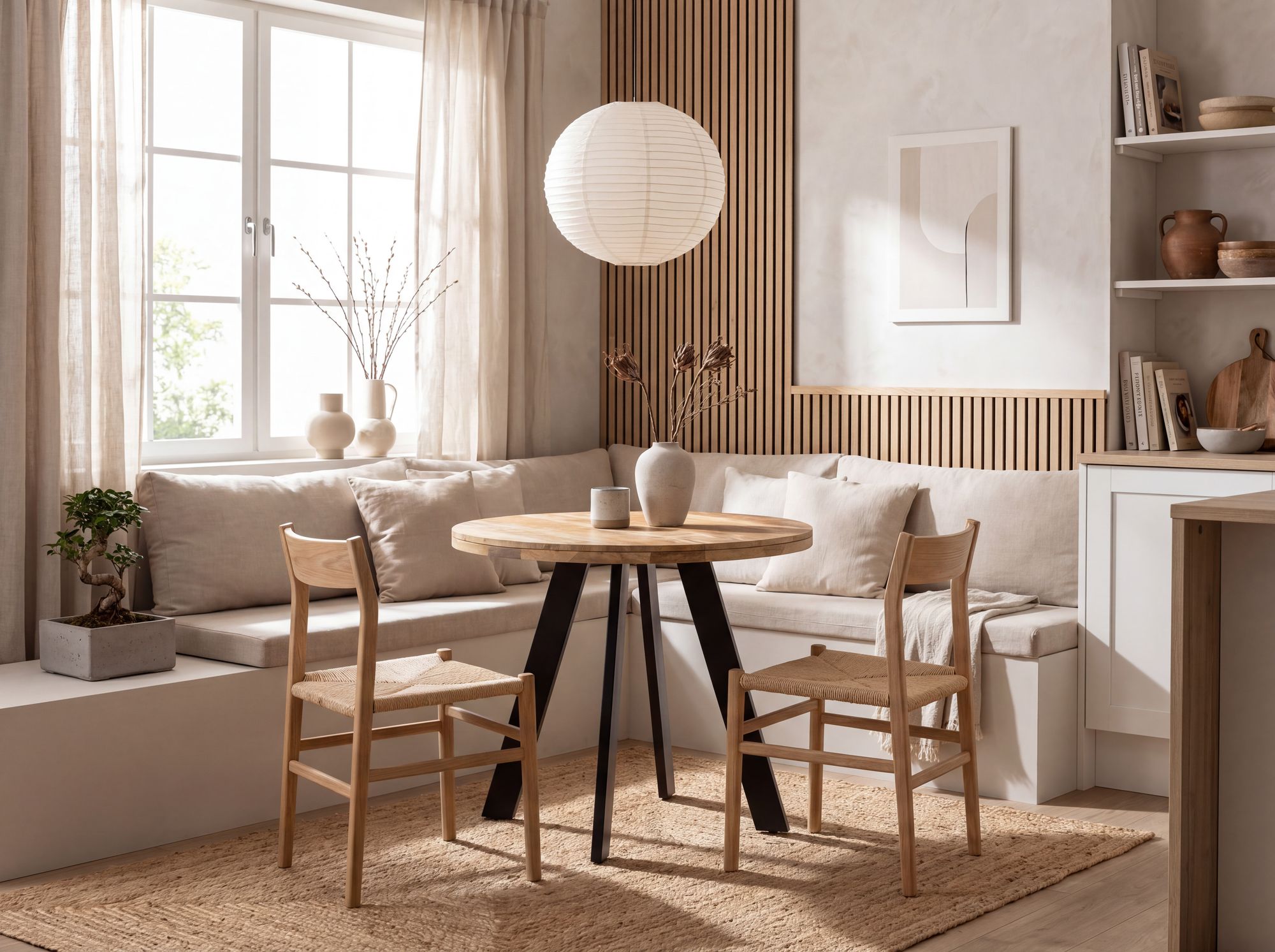 Esstisch rund Ø80 cm Mango Massivholz Küchentisch Esszimmertisch Industrial Stil – Ansicht 2