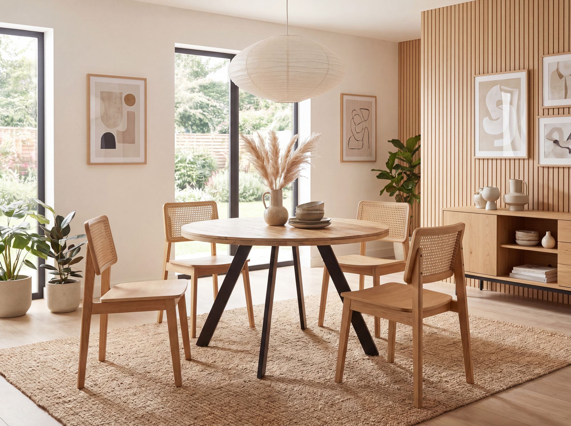 Esszimmertisch FineBuy Esstisch 120 cm Mango Holz Massiv Küchentisch Rund Modern – Ansicht 2