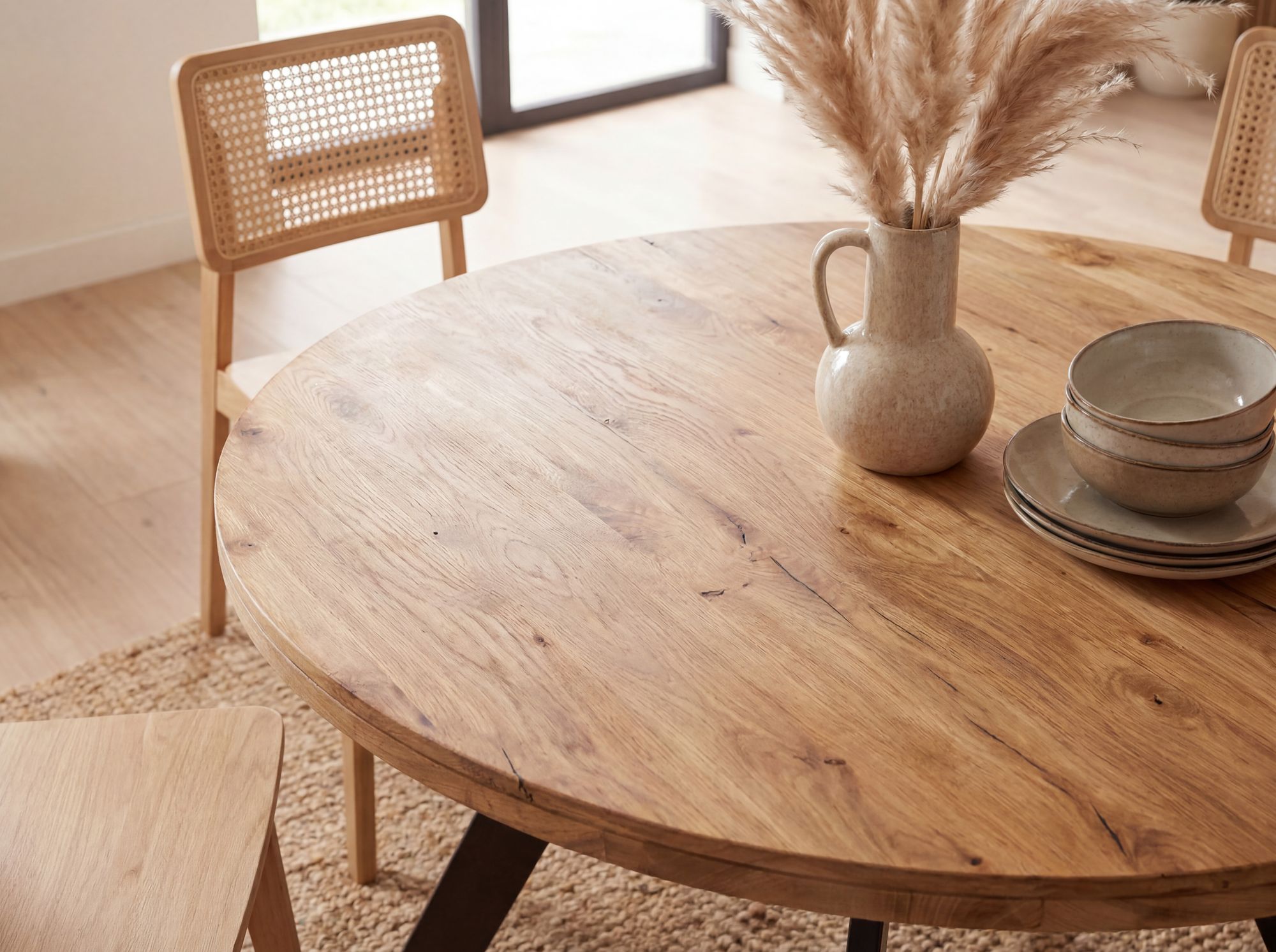 Esszimmertisch FineBuy Esstisch 120 cm Mango Holz Massiv Küchentisch Rund Modern – Ansicht 5