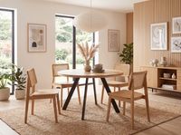 Esszimmertisch FineBuy Esstisch 120 cm Mango Holz Massiv Küchentisch Rund Modern – Ansicht 2