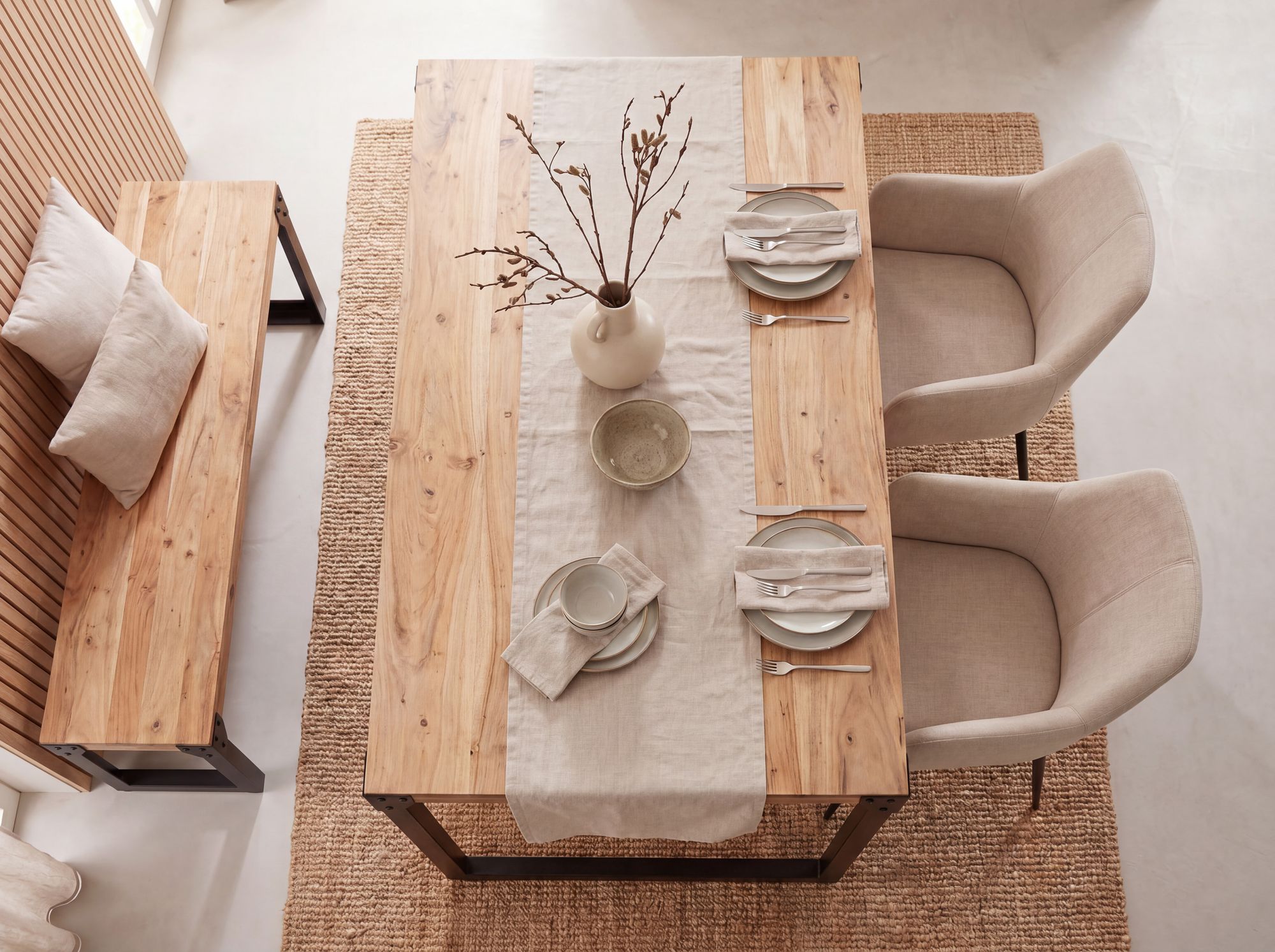 Esszimmertisch FineBuy 120 cm Esstisch Akazie Holz Massiv Küchentisch Industrial – Ansicht 5