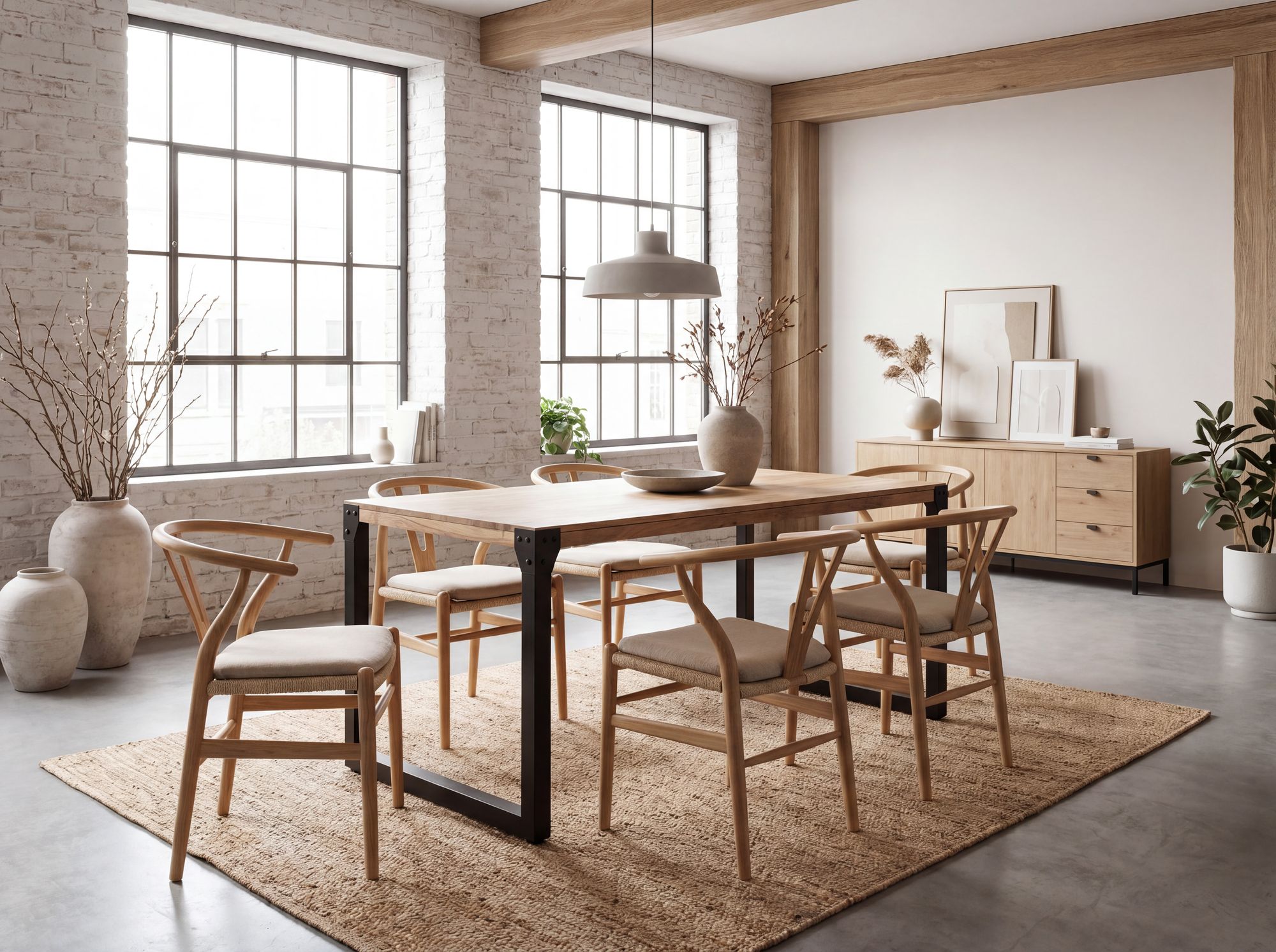 Esszimmertisch FineBuy Esstisch Akazie Holz Massiv Metall Küchentisch Industrial – Ansicht 2