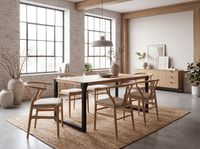 Esszimmertisch FineBuy Esstisch Akazie Holz Massiv Metall Küchentisch Industrial – Ansicht 2